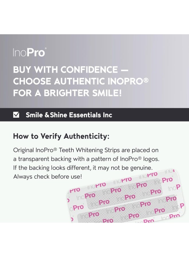 InoPro Natural Teeth Whitening Strips Kit 14 Treatments - Sensitive Teeth Whitener, Peroxide Free, Enamel Safe White Strips - Instant Teeth Whitening Without The Harm (28 Strips) - Image 5
