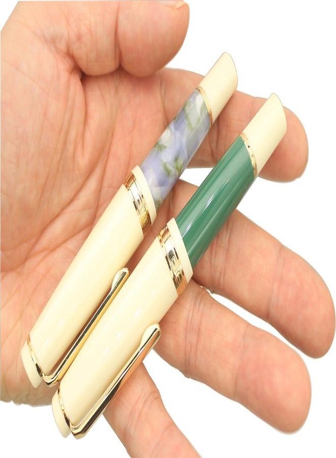 Gullor Mini Fountain Pen Gold Trim, Acrylic Pocket Pen, Orange, Extra Fine Nib (0.38mm) - Image 5