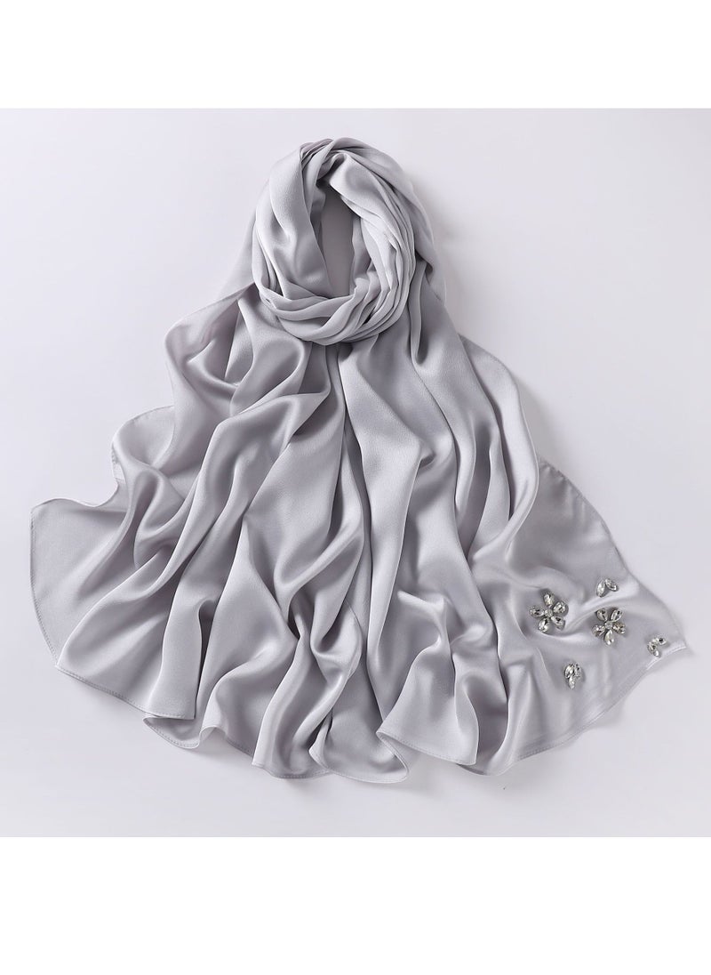 KUYING - Pearl Chiffon Unique Craft Muslim Scarf - Image 1