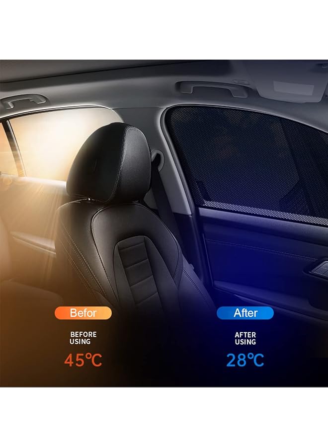 نالاندا ستارة نافذة سيارة للأطفال، ستارة قابلة للتعديل، ستائر شبكية قابلة للتهوية، شبكة نافذة، باب خلفي للسيارة، شبكة تخييم خارجية (متوسط) - Image 2