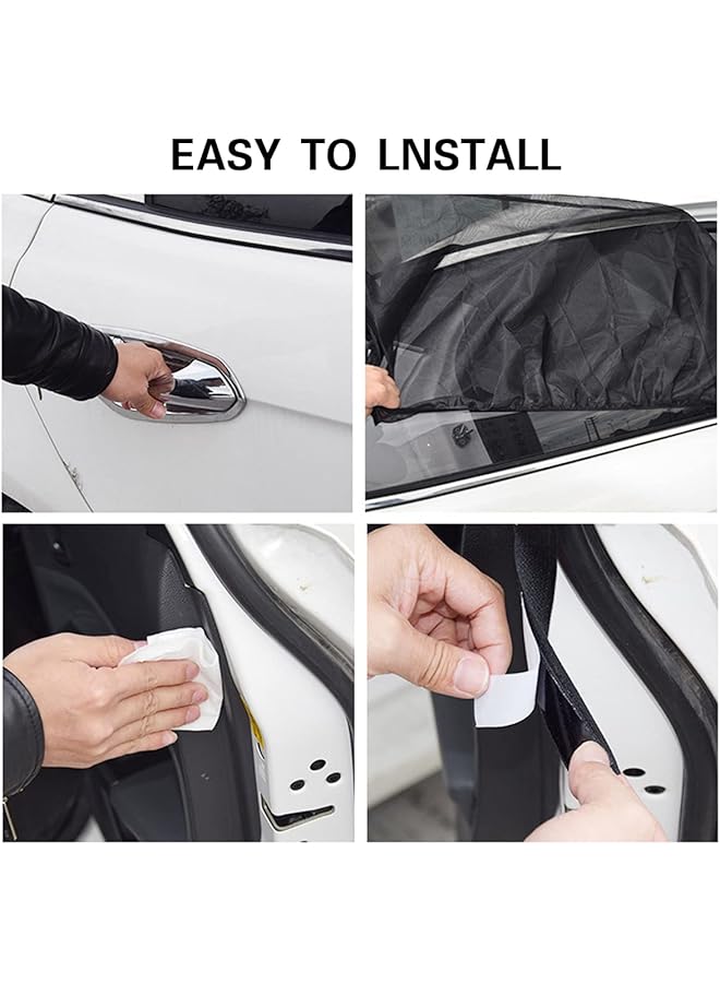 نالاندا ستارة نافذة سيارة للأطفال، ستارة قابلة للتعديل، ستائر شبكية قابلة للتهوية، شبكة نافذة، باب خلفي للسيارة، شبكة تخييم خارجية (متوسط) - Image 5