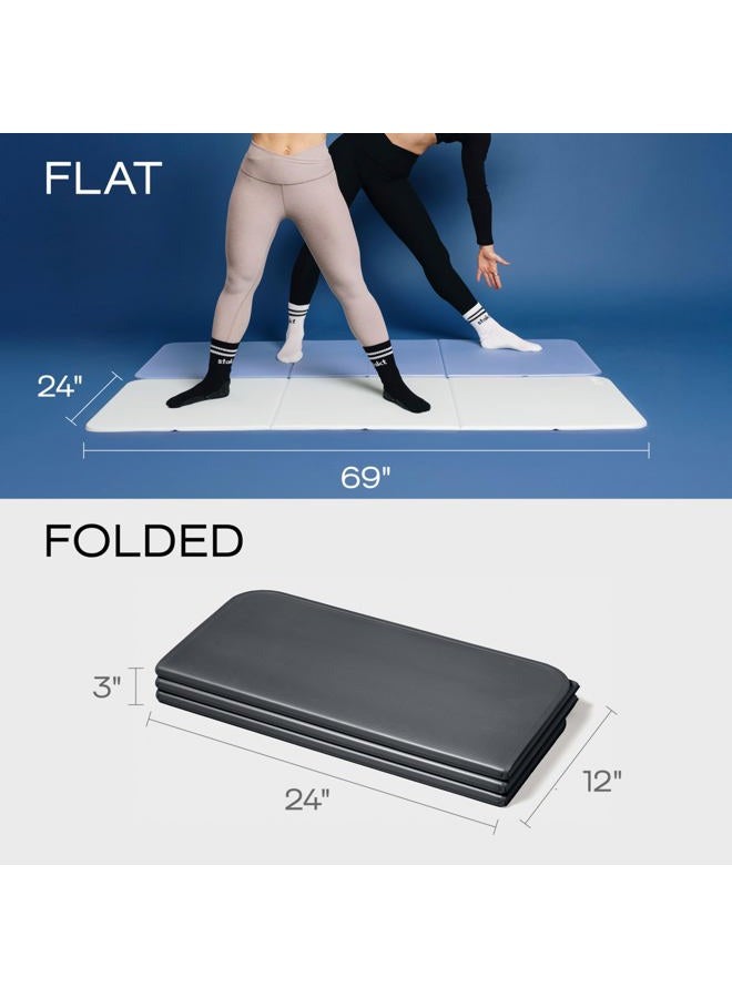 Stakt – Foldable Multi-Purpose Fitness & Yoga Mat with Patented Design, Workout Mat with Non-Slip Surface, Portable & Lightweight, For Studio or Home Use, As Seen on Shark Tank (Iron) - Image 5