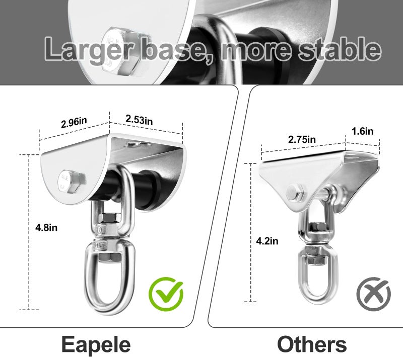 Eapele Heavy Bag Hangers Brackets for Wood Beam 360° Swivel - Image 4