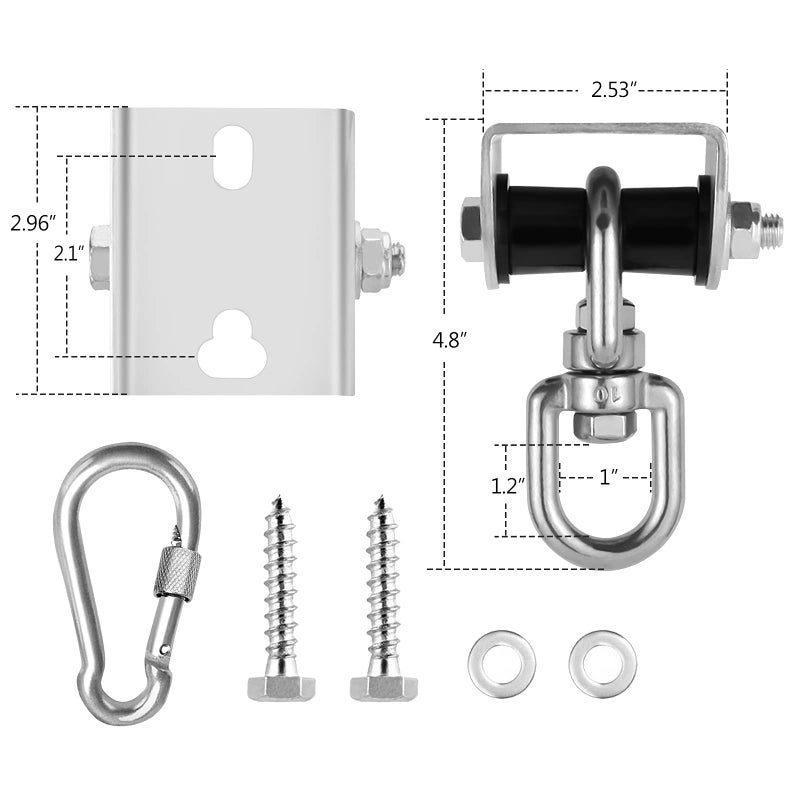Eapele Heavy Bag Hangers Brackets for Wood Beam 360° Swivel - Image 5