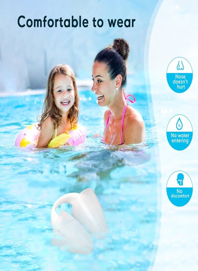 Baypify Painless Nose Plugs for Swimming for Kids (Age 6+) and Adults,Waterproof Nose Clip for Swimming, Snorkeling & Lap Training, Ensure Comfort and Safety in The Water (White, L) - Image 2