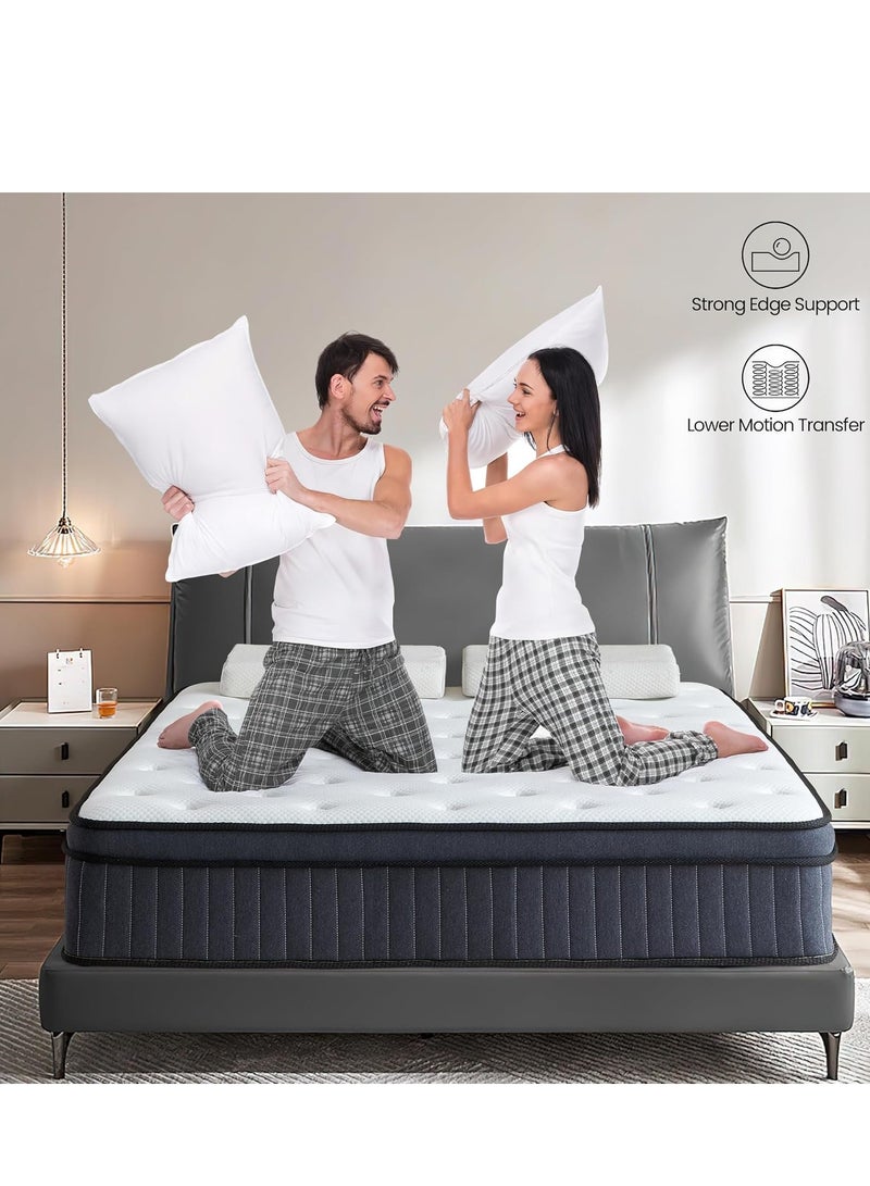 Harmony Home 10-Inch Euro Top Bonnell Spring Mattress – 190x160 cm | Pressure Relief, Sleep Cooling Technology, Back & Spine Alignment Support - Image 4