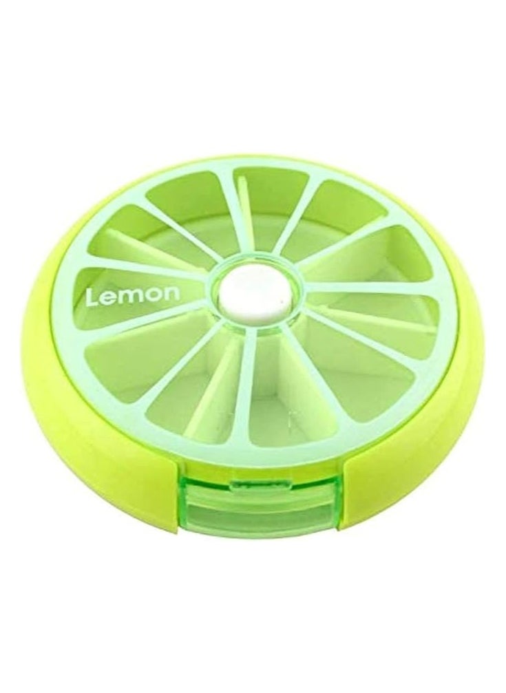 Generic 7 compartments large medicine pill organizer-GREEN  - Image 1