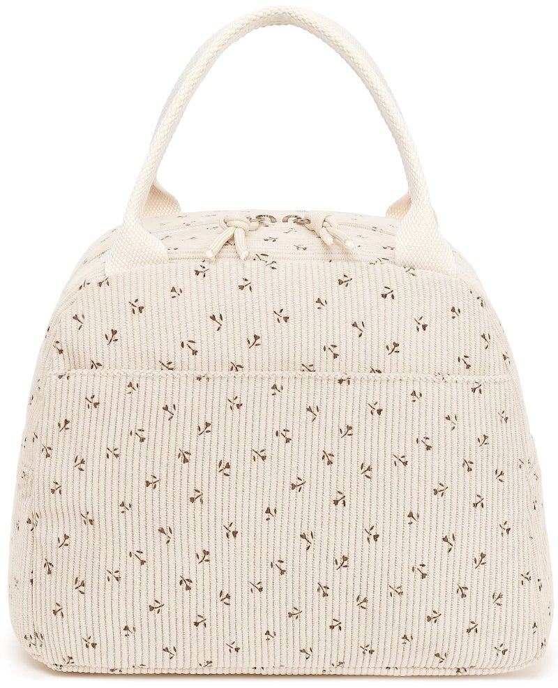 Bluboon Lunch Bag for Women Men Cute Corduroy Lunch Tote Bags Reusable Insulated Lunch Box Large Capacity Reusable Insulated Cooler for Work Picnic or Trave - Image 5