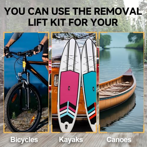 WILDGEAR مجموعة رفع إزالة السقف الصلب من وايلد جير تناسب جميع طرازات جيب رانجلر JK JL وفورد برونكو - عملية سهلة لشخص واحد تدعم أسقف بارتفاع 8-16 قدم. - Image 5