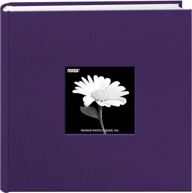 Pioneer Photo Albums Fabric Frame Cover Photo Album 200 Pockets Hold 4x6 Photos, Grape Purple - Image 1