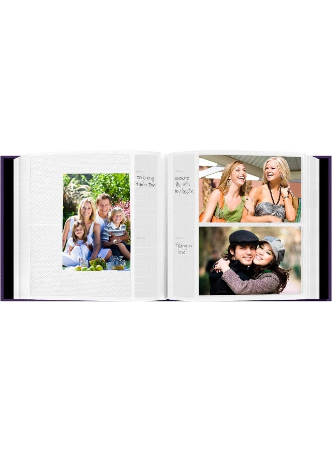 Pioneer Photo Albums Fabric Frame Cover Photo Album 200 Pockets Hold 4x6 Photos, Grape Purple - Image 3