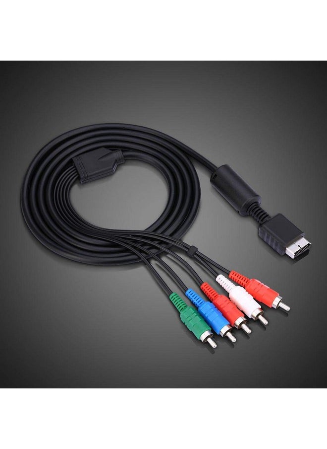 Multi Out Av Cable Highdefinition Component Video Audio Cable For The Playstation Ps2 Ps3 Gaming System Hdtv Or Edtv Connector With Colorcoded Connectors.