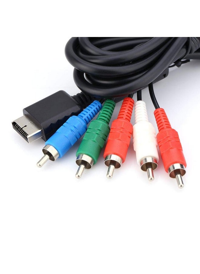 Multi Out Av Cable Highdefinition Component Video Audio Cable For The Playstation Ps2 Ps3 Gaming System Hdtv Or Edtv Connector With Colorcoded Connectors.
