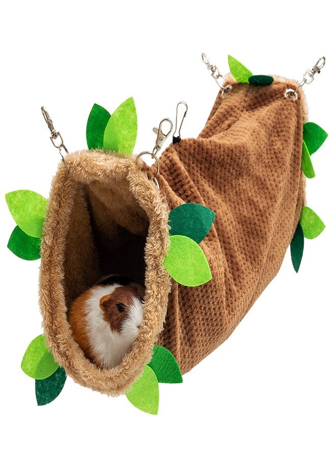 ORZECHKO Guinea Pig Tunnel Hammock - Soft Fleece Rat Hammock Hideout for Hamster Ferret Chinchilla Hedgehog Squirrel Small Animals - Swing Pet Hammock House Habitat Cage Accessories for Playing Sleeping - Image 1