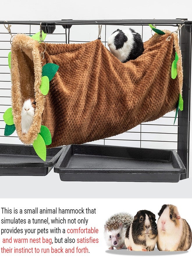 ORZECHKO Guinea Pig Tunnel Hammock - Soft Fleece Rat Hammock Hideout for Hamster Ferret Chinchilla Hedgehog Squirrel Small Animals - Swing Pet Hammock House Habitat Cage Accessories for Playing Sleeping - Image 5
