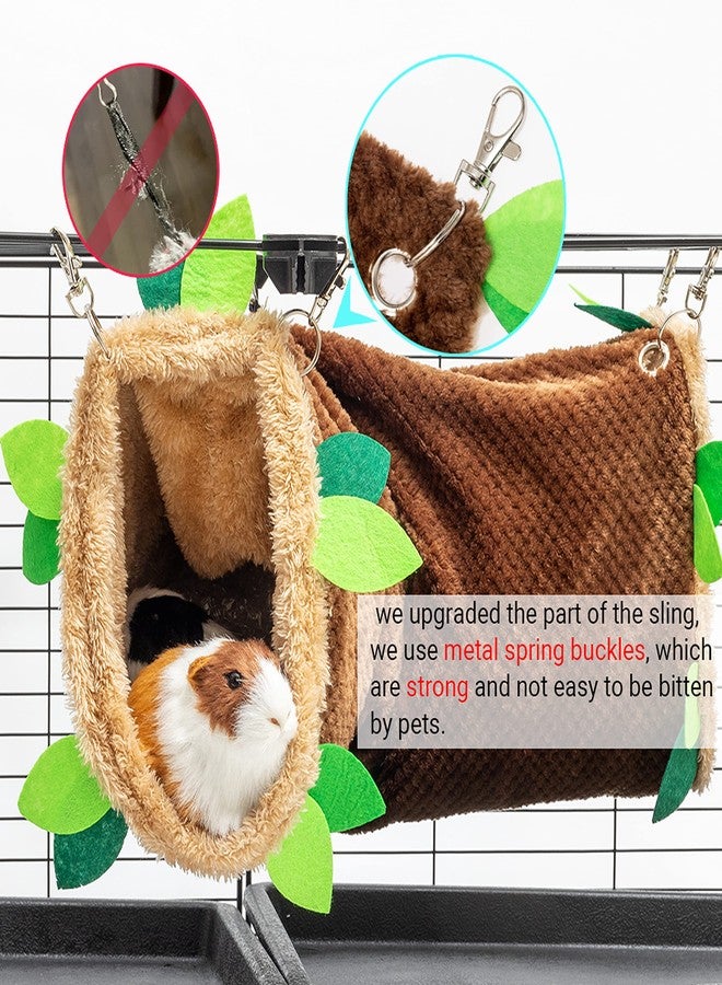 ORZECHKO Guinea Pig Tunnel Hammock - Soft Fleece Rat Hammock Hideout for Hamster Ferret Chinchilla Hedgehog Squirrel Small Animals - Swing Pet Hammock House Habitat Cage Accessories for Playing Sleeping - Image 4