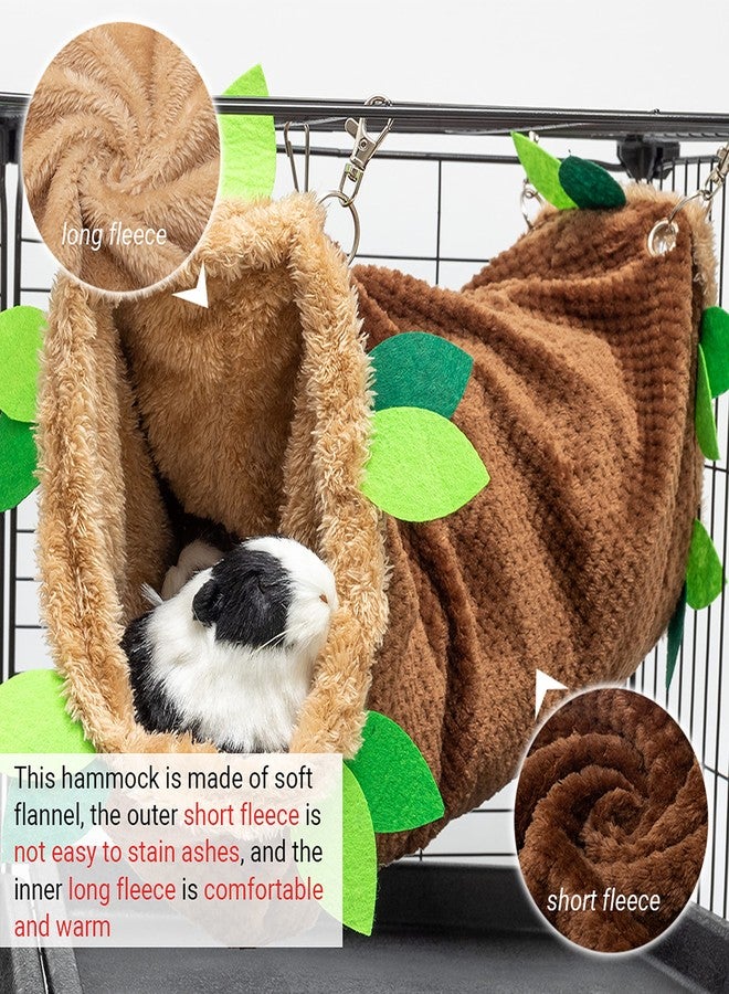 ORZECHKO Guinea Pig Tunnel Hammock - Soft Fleece Rat Hammock Hideout for Hamster Ferret Chinchilla Hedgehog Squirrel Small Animals - Swing Pet Hammock House Habitat Cage Accessories for Playing Sleeping - Image 3