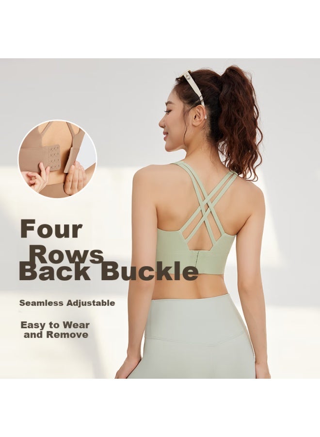 Never Me High-intensity Sports Bra For Women, Seamless Back, Shockproof, Anti-sagging, Running, Yoga, Pilates Fitness Wear - Image 3