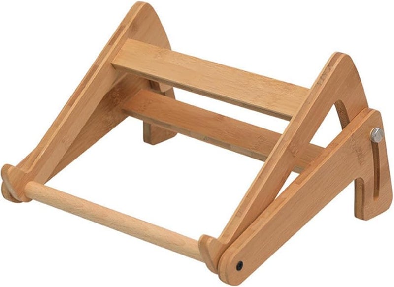 Adjustable Wooden Laptop Stand Foldable Portable with Cooling Vent for 13 to 15.6 Inch - Image 1