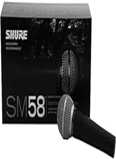 Shure sm58 dynamic vocal microphone without cable - black