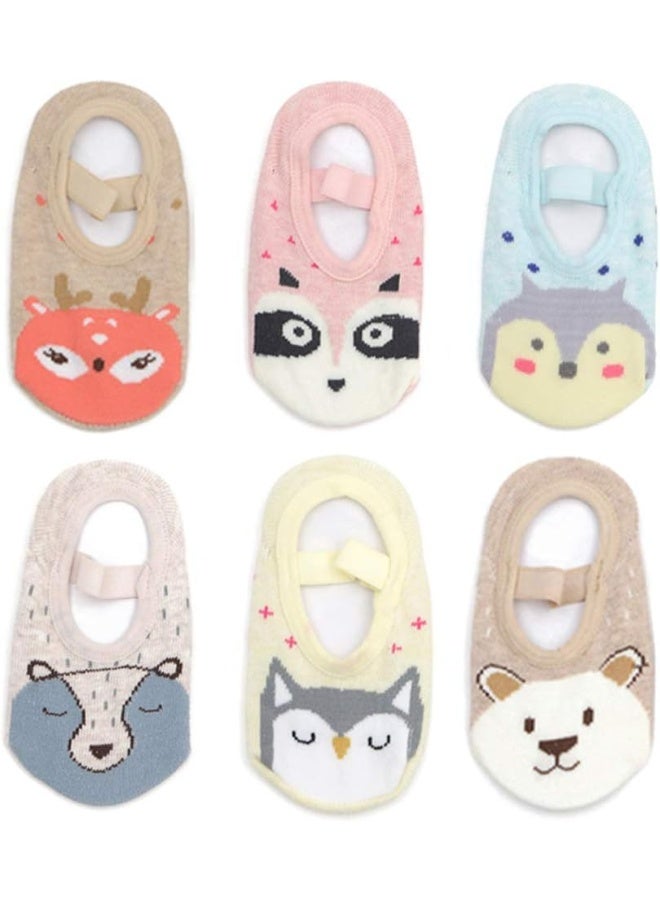 Yenzat Yenzat Baby Toddler Girls Socks Non Skid Anti Slip Mary Jane Socks Grip 12-36 Months 6 Pairs - Image 1