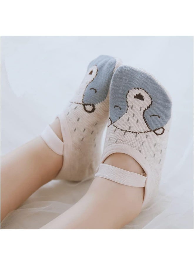 Yenzat Yenzat Baby Toddler Girls Socks Non Skid Anti Slip Mary Jane Socks Grip 12-36 Months 6 Pairs - Image 4