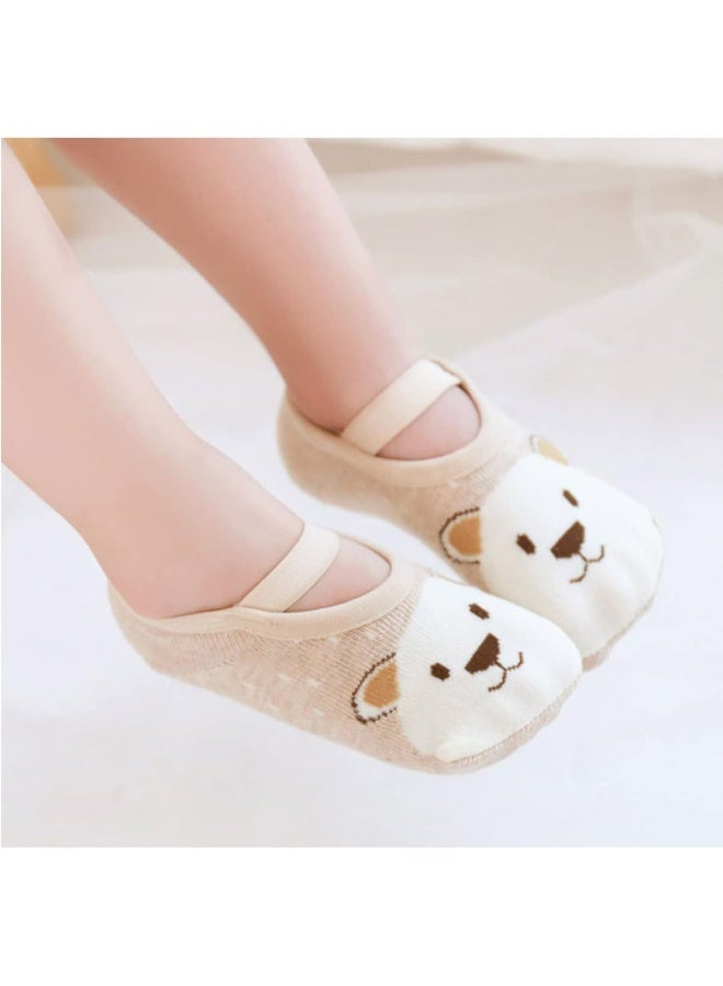 Yenzat Yenzat Baby Toddler Girls Socks Non Skid Anti Slip Mary Jane Socks Grip 12-36 Months 6 Pairs - Image 3