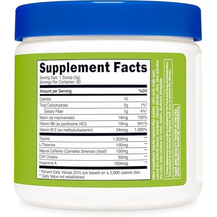 Nutricost Energy Complex (Green Apple) (60 Servings) - Clean Energy Powder, 300g Dietary Supplement - Image 5