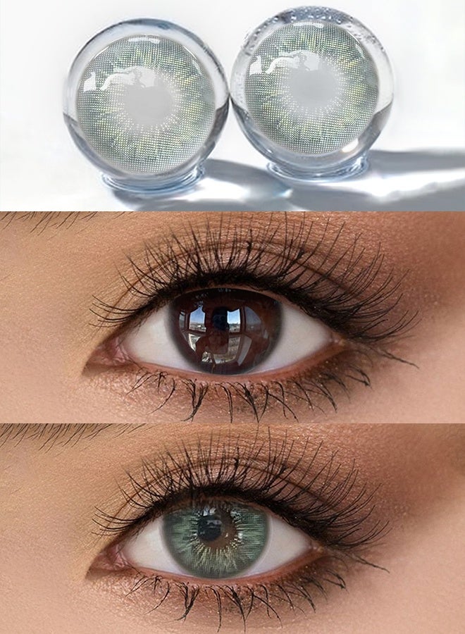 عيون غامضة ميستيك آيز عدسات لاصقة ملونة 6 أشهر، Sun‑kissed “Cassie”  14.00 مم، من مجموعة التكبير (Enlargement Collection)، عدسة تجميلية للاستخدام اليومي بمظهر طبيعي، مع علبة - Image 2