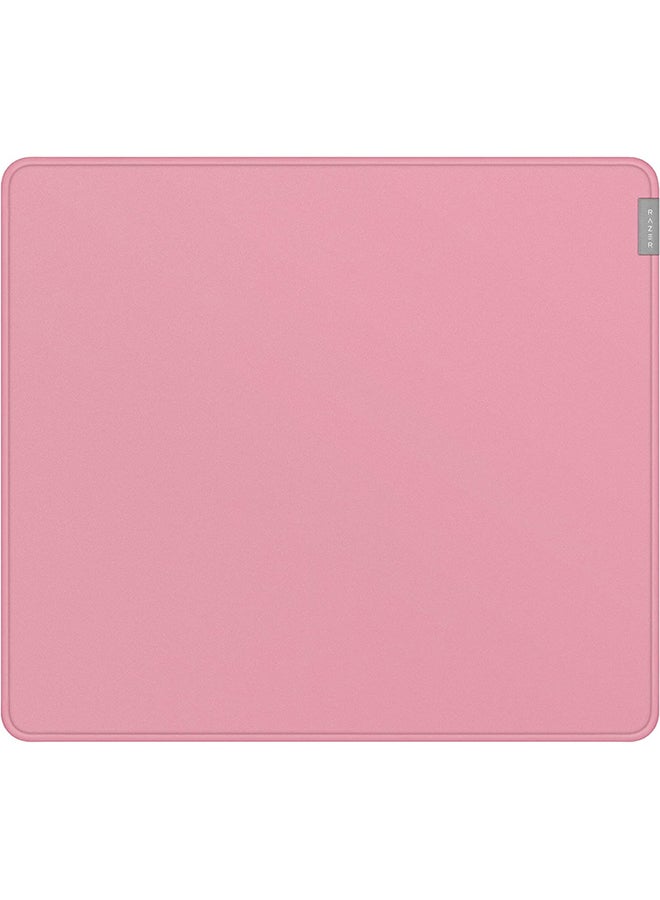 Razer Strider Hybrid Mouse Mat with a Soft Base & Smooth Glide, Firm Gliding Surface, Anti-Slip Base, Rollable & Portable, Anti-Fraying Stitched Edges, Water-Resistant - Large - Quartz Pink - Image 1