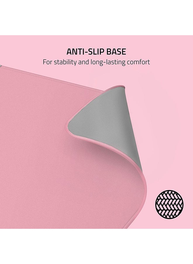Razer Strider Hybrid Mouse Mat with a Soft Base & Smooth Glide, Firm Gliding Surface, Anti-Slip Base, Rollable & Portable, Anti-Fraying Stitched Edges, Water-Resistant - Large - Quartz Pink - Image 3
