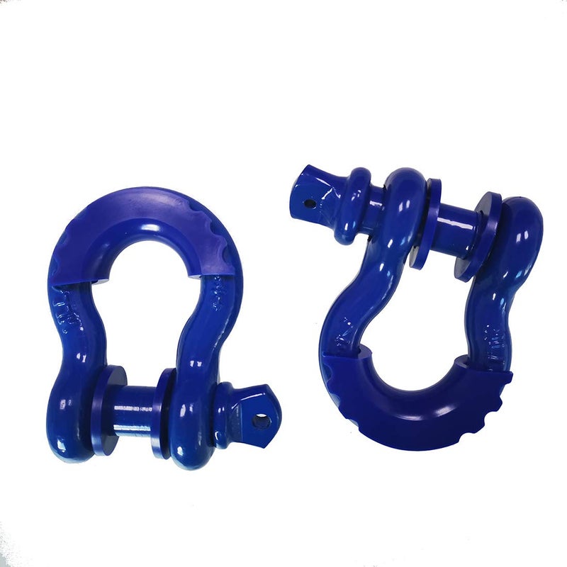 Acando Store Pack of 2 D-Ring Shackle Isolators with 4 Pieces Washer for 0.75 inch Shackle Gear Design D-Ring Isolators Fits Standard 3/4" Shackle Protect Shackle & Bumper Reduce Rattling 2 Years Warranty (Blue) - Image 3