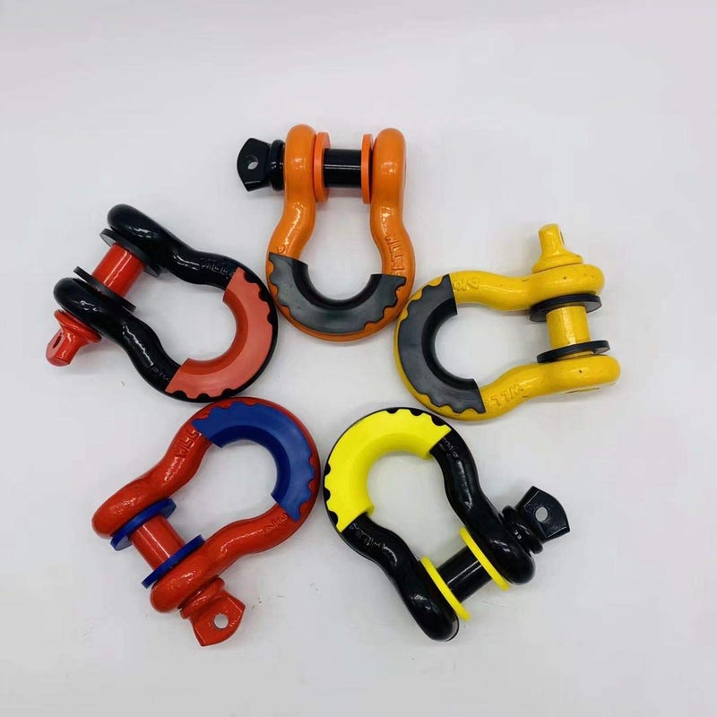 Acando Store Pack of 2 D-Ring Shackle Isolators with 4 Pieces Washer for 0.75 inch Shackle Gear Design D-Ring Isolators Fits Standard 3/4" Shackle Protect Shackle & Bumper Reduce Rattling 2 Years Warranty (Blue) - Image 5