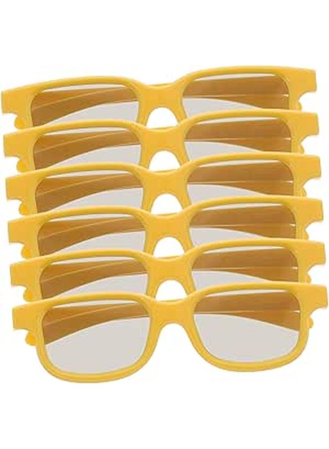 6 Pcs Lightweight 3D Glasses for Movies Games Cinema Home Viewing and Parties - Image 1