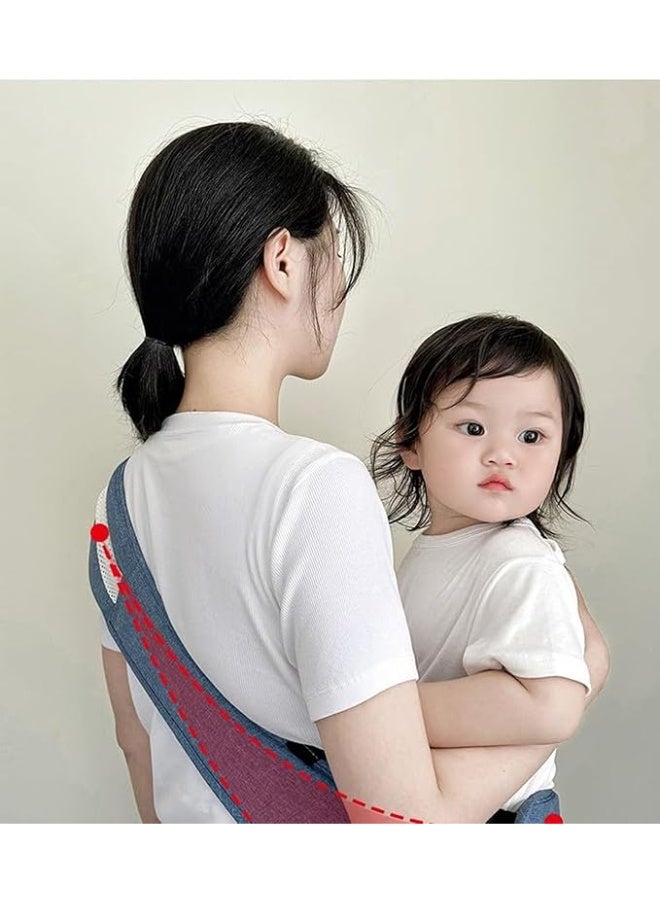 دوكو حمالة أطفال مع حزام دعم الخصر، حمالة أطفال مقاومة للانزلاق، حمل يدوي مريح للأمام، حمالة مقعد الورك للرضع (0-25 كجم) - Image 4