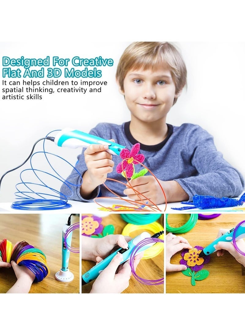 3D Printing Pen Set with LCD Display & Filament Refills | Adjustable Speed 3D Drawing Pen for Kids & Adults | Creative DIY Art, Craft & STEM Educational Tool - Image 2