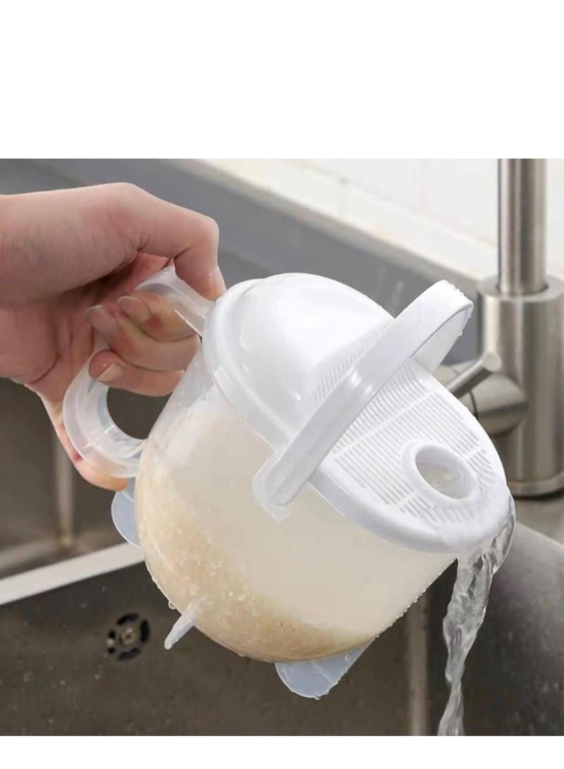 Multi-purpose rice washing strainer - perfect bowl for cleaning vegetables, grains, fruits, and pasta - Image 2