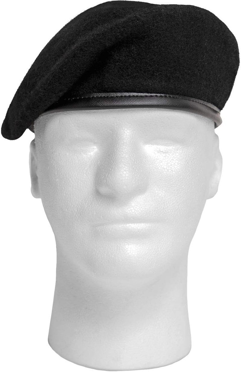 Rothco G.I. Style Wool Beret in Black - Adjustable Fit with Drawstring - Image 2
