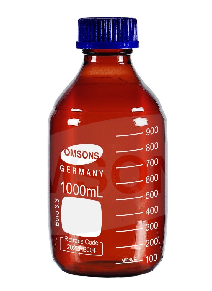 OMSONS Bottles, Reagent Clear Screw Cap AMBER  - Image 1