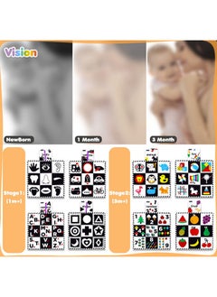 beiens Baby Toys 06 Months Tummy Time Crinkle Toys With Mirror Black And White High Contrast Sensory Toys For 061218 Months Toddler Newborn Boy Girl Gift Set Play Mats4 In 1  - Image 3