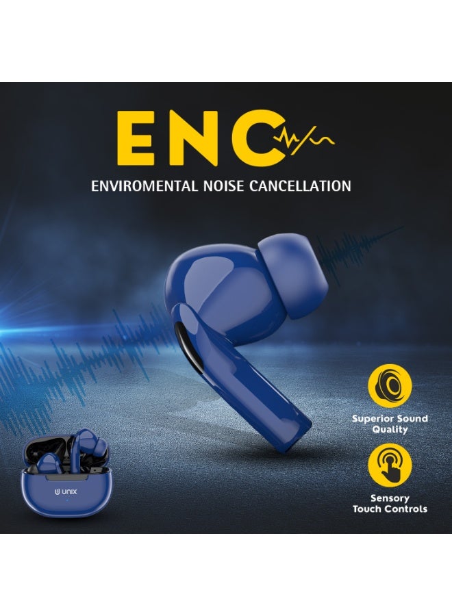 UNIX Z10 Karlz Wireless Earbuds | 42Hrs Playtime with Bluetooth v5.4 Connectivity | ENC Noise Cancellation with HD Stereo Sound with Deep Bass | Grey - Image 5