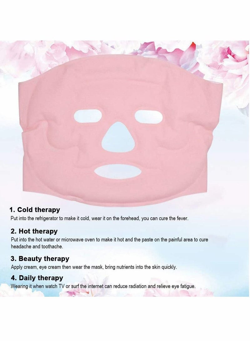 KASTWAVE Hot Cold Face Gel Mask Facial Therapy Microwavable Freezable Reusable Relief Swollen Face Puffy Eyes Headaches Migraines Face Eye Mask Gel Cold Pack - Image 3