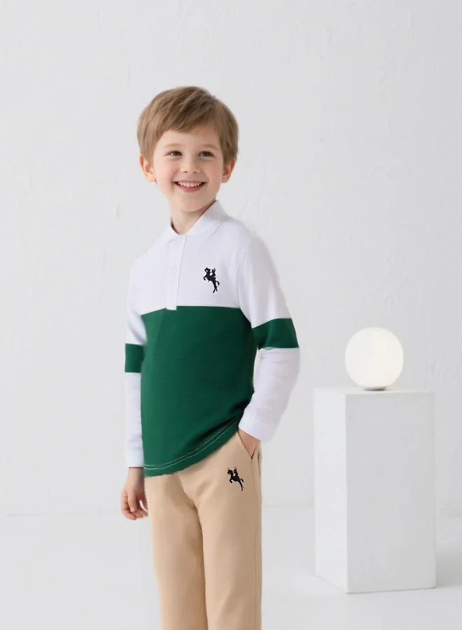 Take Two Take Two Boys Color Block Polo and Pants Set