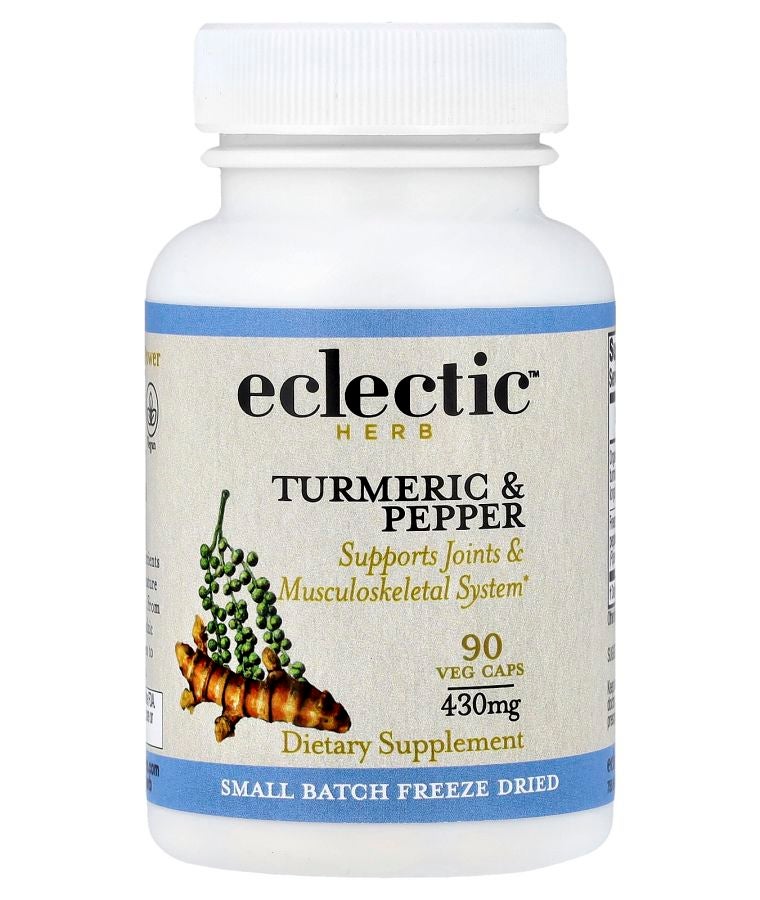 Eclectic Herb Freeze-Dried Turmeric & Pepper 90 Veg Caps