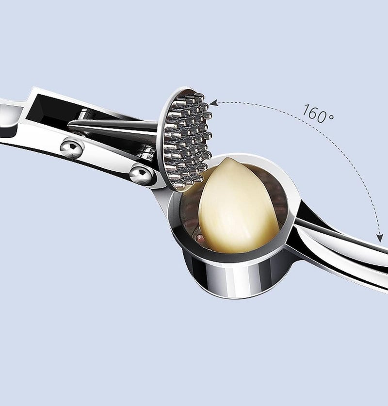 NexGenHub Garlic Crusher Presser Garlic Press MultiFunction Manual Portable Curved Garlic Ginger Cutter Stainless Steel Garlic Grinding Slicer Squeeze MincerChopper for KitchenPack of 1  - Image 2