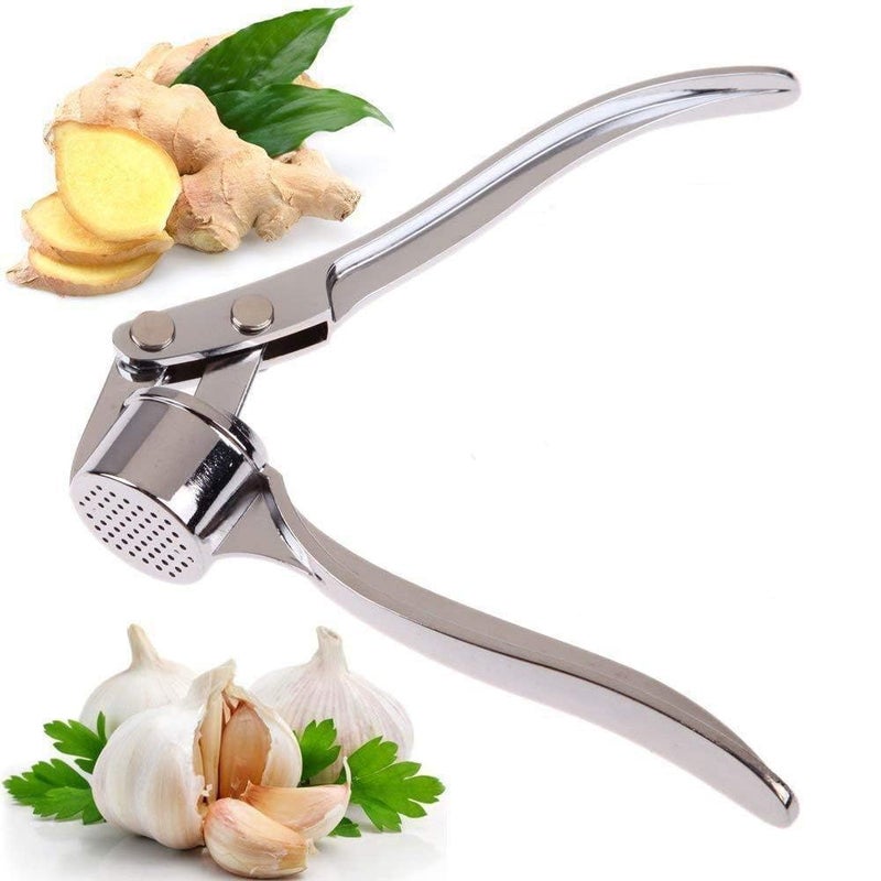 NexGenHub Garlic Crusher Presser Garlic Press MultiFunction Manual Portable Curved Garlic Ginger Cutter Stainless Steel Garlic Grinding Slicer Squeeze MincerChopper for KitchenPack of 1  - Image 1