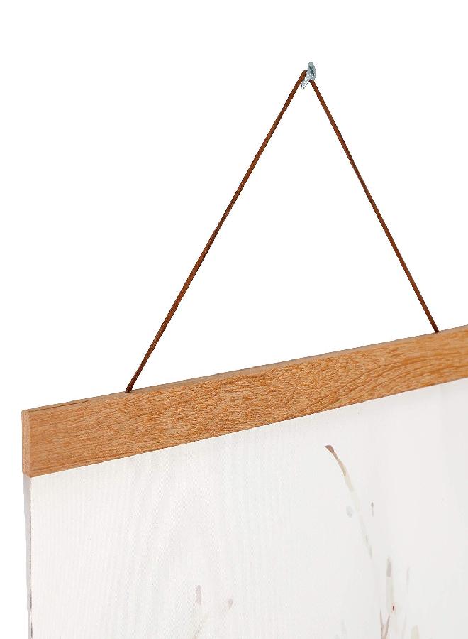 Artmag Magnetic Poster Hanger Frame, Light Wood Wooden Magnet Canvas Artwork Print Dowel Poster Hangers for 10x14 10x16 10x20 Frames Hanging Kit (Teak Wood, 10") - Image 4