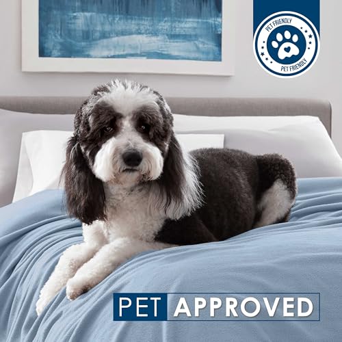Martex Full/Queen Size Fleece Blanket | Comfy Supersoft Fleece Blanket Full Size – All-Season Light Weight Throw Blanket | Luxuriously Soft | Throw Blanket for Couch and Sofa | Machine Wash | Blue - Image 4
