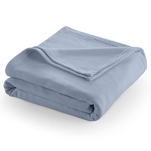 Martex Full/Queen Size Fleece Blanket | Comfy Supersoft Fleece Blanket Full Size – All-Season Light Weight Throw Blanket | Luxuriously Soft | Throw Blanket for Couch and Sofa | Machine Wash | Blue - Image 1