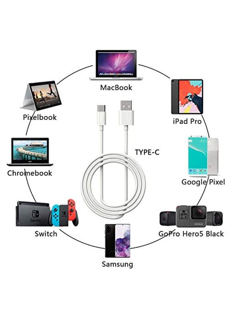 USB Type-C Cable 2pack 6ft Fast Charging 5A Quick Charger Cord, Type C to A Cable 6 Foot Compatible Samsung Galaxy S10 S9 S8 Plus, Braided Fast Charging Cable for Note 10 9 8 - Image 4
